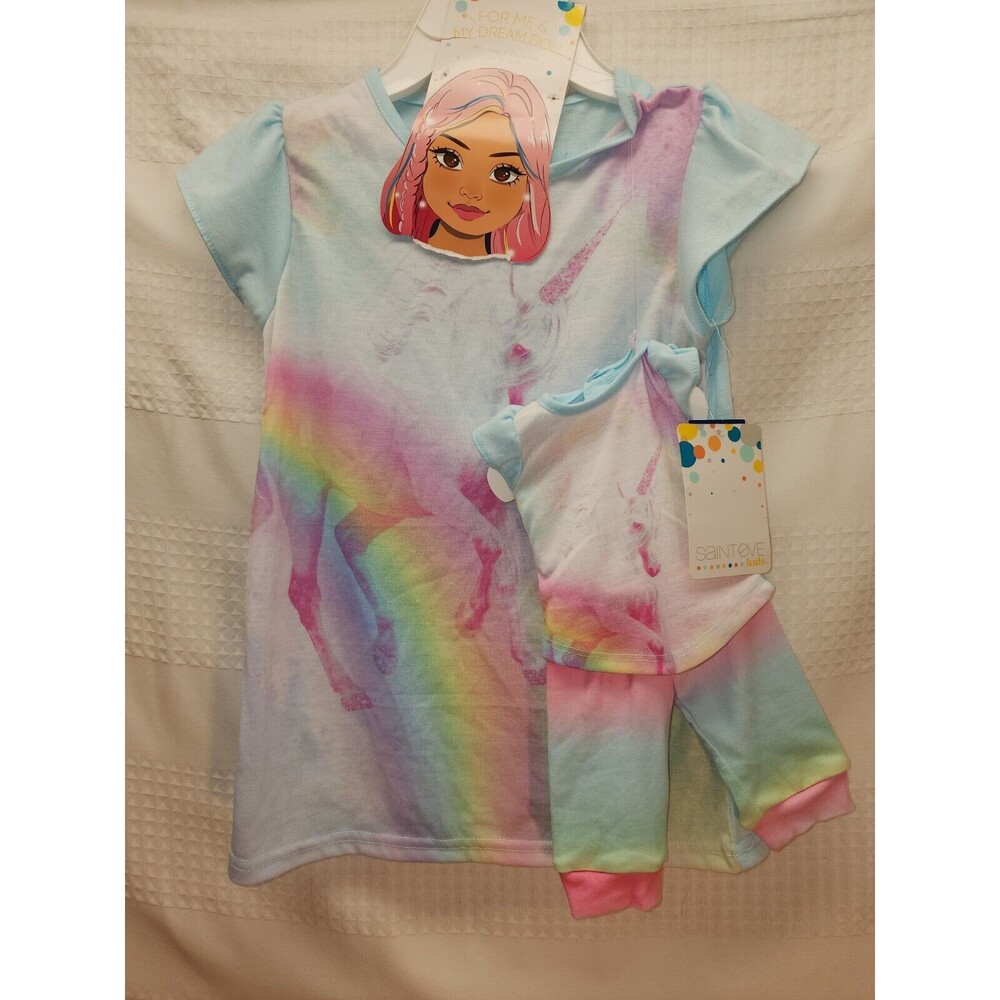 Saint Eve Pajama Top And Doll Matching Set Size 6 *missing Pants